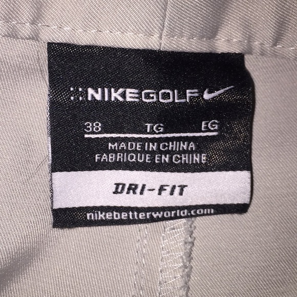 Nike Golf Mens Dri Fit Flat Front Khaki Shorts 38 - Picture 5 of 5